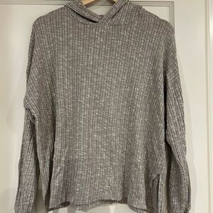 American Eagle Outfitters Light Gray Knit Sweater